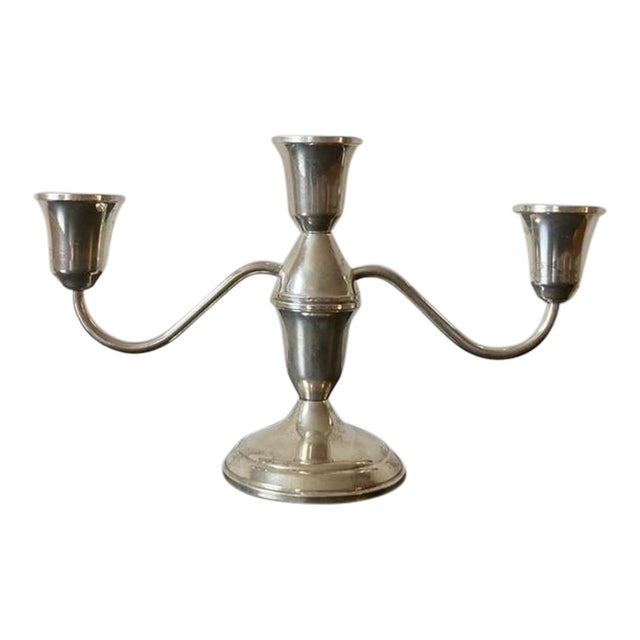 Towle Sterling Silver Three Arm Candelabra Candle Holders For Sale