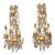 Pair of Italian Beaded Three Light Sconces, C. 1940 For Sale