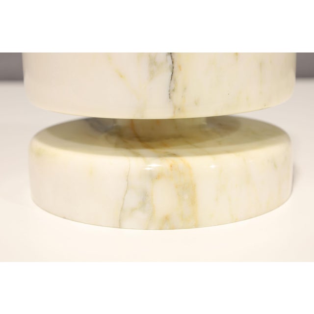 Mid-Century Modern Angelo Mangiarotti Calacatta Marble Vase For Sale - Image 3 of 7