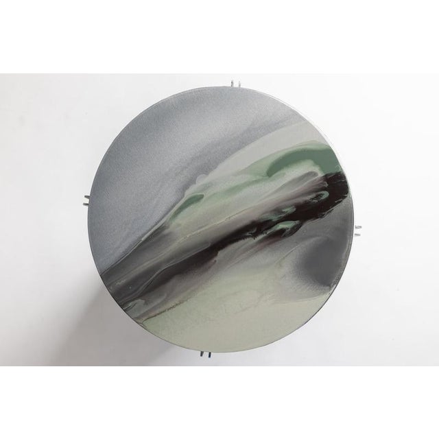 Not Yet Made - Made To Order H2 Hand Decorated Metal and Aluminium Side Table by Studio Nyx For Sale - Image 5 of 18