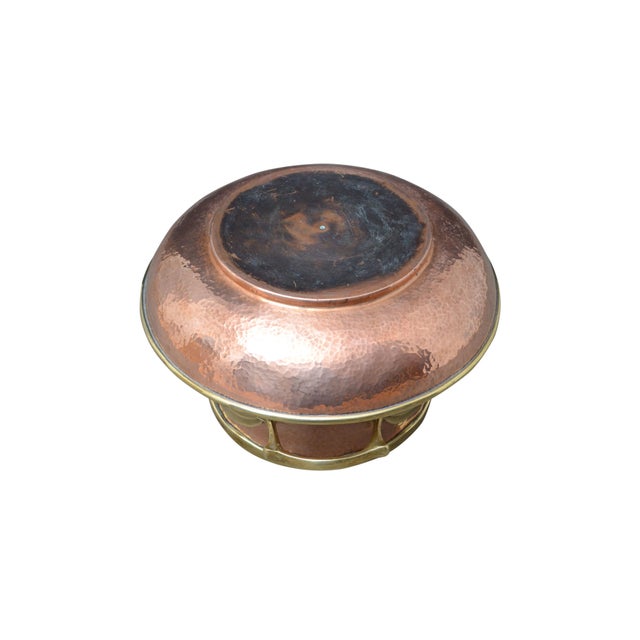 Goldenrod Large Antique Victorian Copper and Brass Jardinière, 1860 For Sale - Image 8 of 10
