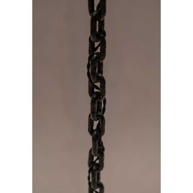 Metal Artisan Chain Link Floor Lamp, France, 1960s For Sale - Image 7 of 8