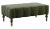 Mirasol Scalloped Ottoman, Moss Linen For Sale - Image 6 of 6
