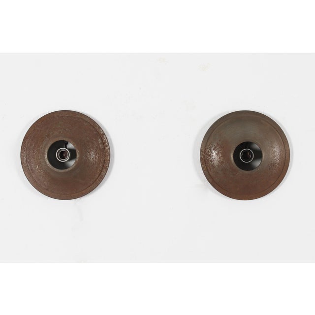 Mid-Century Modern Italian Turned Bronze Wall Lamps, 1960s, Set of 2 For Sale - Image 11 of 18
