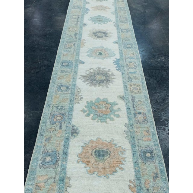 Turkish Oushak Runner Rug 2'9" x 24'4" #17609 For Sale In Houston - Image 6 of 8