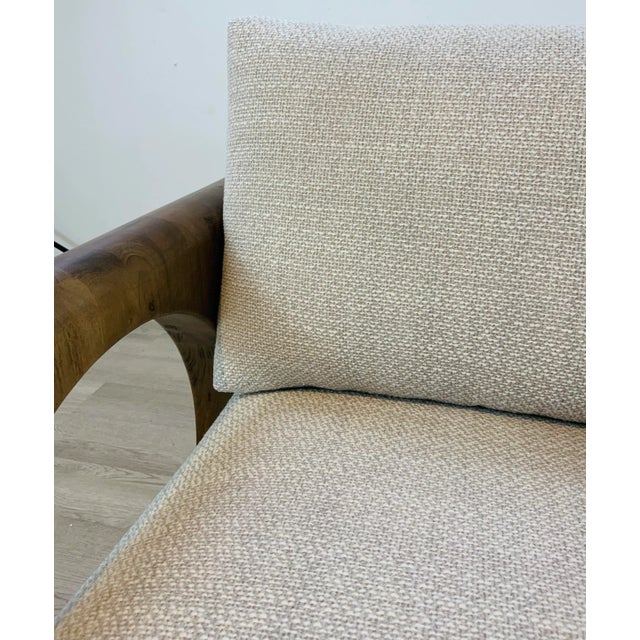 2020s Mid-Century Modern Style Walnut Finished Club Chairs Pair For Sale - Image 5 of 9