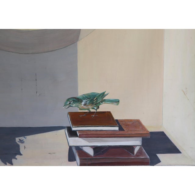 Green I. Grenier, Panoramic Trompe l'Oeil, 20th Century, Oil Painting on Canvas For Sale - Image 8 of 12