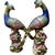 Pair Peacock Bird Figurines Table Sculptures - Hand Painting Chinese Porcelain Book Matching Set - Chelsea House Mottahedeh Style For Sale - Image 9 of 12