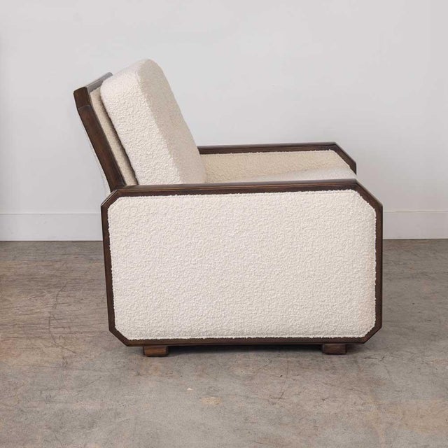 Mid 20th Century Mid 20th Century French Art Deco Wood and Upholstered Chair For Sale - Image 5 of 13