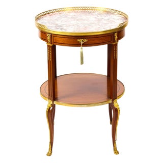 19th Century French Louis Revival Marble & Ormolu Occasional Table For Sale