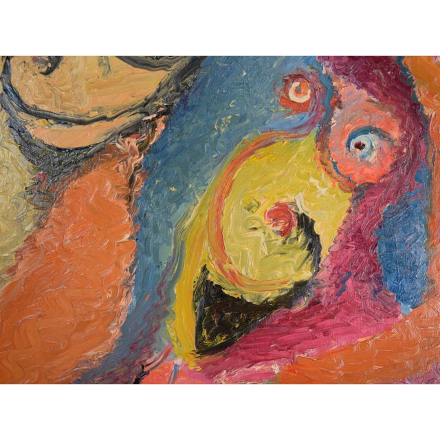 Original Textured Abstract Expressionist Nude - Oil on Canvas by Harald Dry Schmidt For Sale - Image 4 of 7