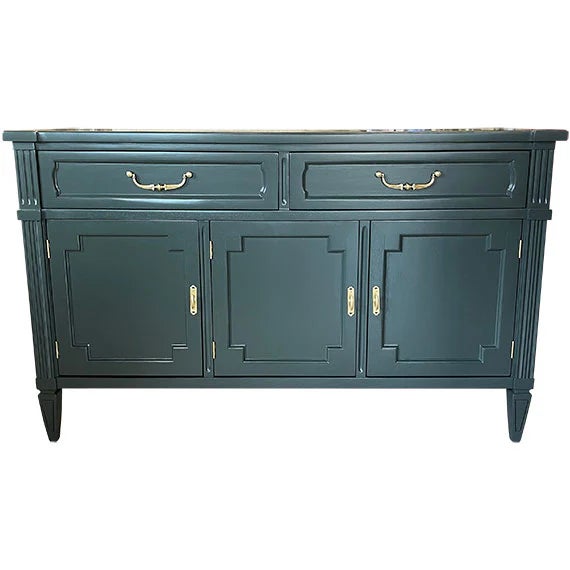 The beautiful American of Martinville vintage server has been sanded down to its original wood, then painted a gorgeous...