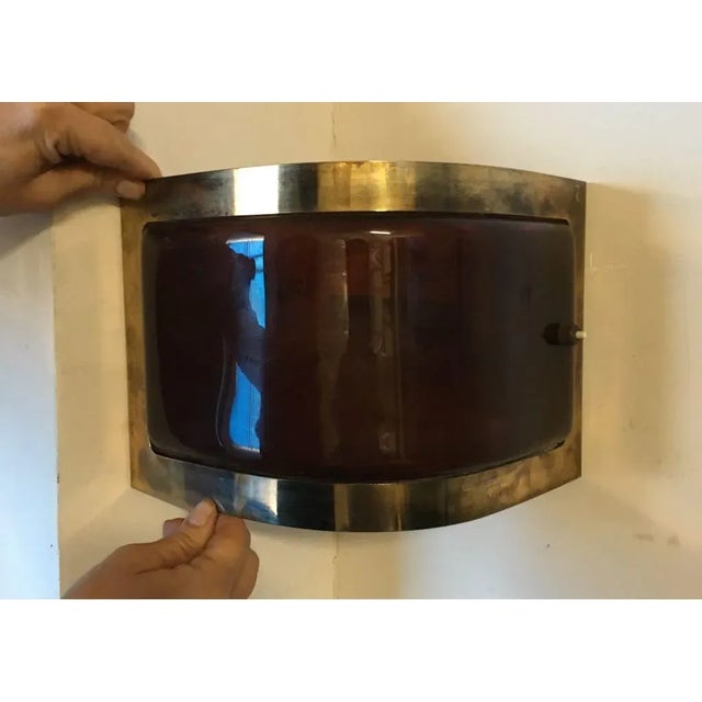 Mid-Century Acrylic Glass Cornered Sconces, Set of 2 For Sale - Image 6 of 7