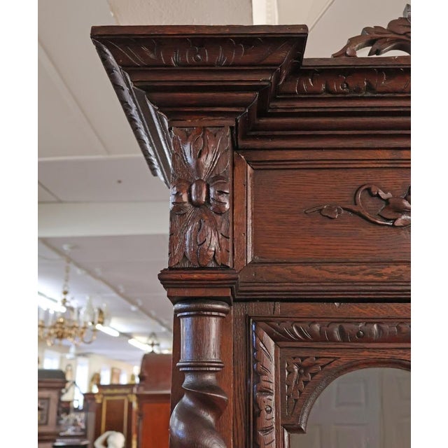 19th Century French Renaissance Revival Oak Cabinet Buffet Sideboard Huntboard For Sale - Image 11 of 14
