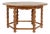 Brutalist Round Oak Coffee Table in the Style of Henning Kjærnulf and Axel Einar Hjorth, Denmark, 1970s For Sale