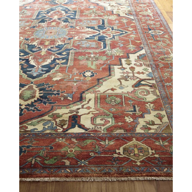 Not Yet Made - Made To Order Exquisite Rugs Serapi Hand knotted Wool Red/Multi Rug-10'x14' For Sale - Image 5 of 6