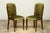 Set of Six 1930s French Art Deco Maple Dining Chairs in Olive Green Velvet For Sale - Image 13 of 18