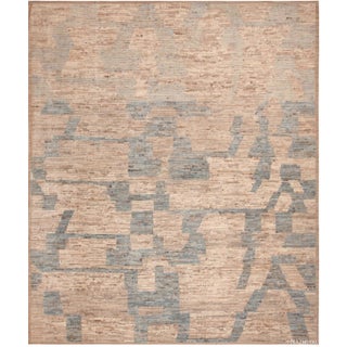 Large Earthy Tones Chic Modern Central Asian Rug For Sale