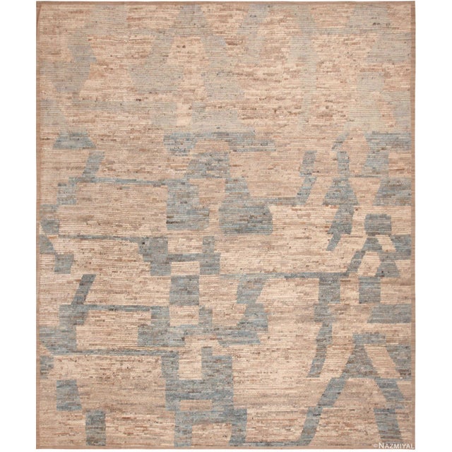 Large Earthy Tones Chic Modern Central Asian Rug For Sale