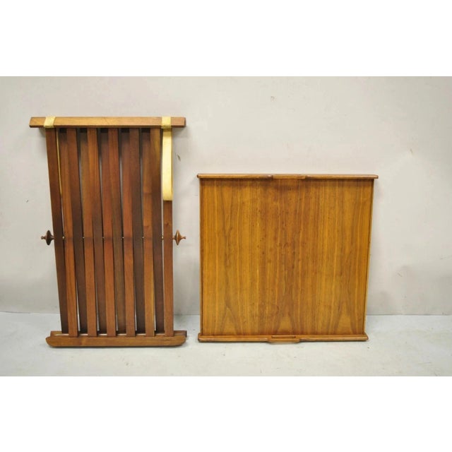 Mid 20th Century Stewart MacDougall Kipp Stewart Drexel Walnut Folding Campaign Table (B) For Sale - Image 10 of 12