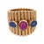 Contemporary Vintage 2.70 Carat Ruby Sapphire 14k Yellow Gold Ring, Size 6 For Sale - Image 3 of 6