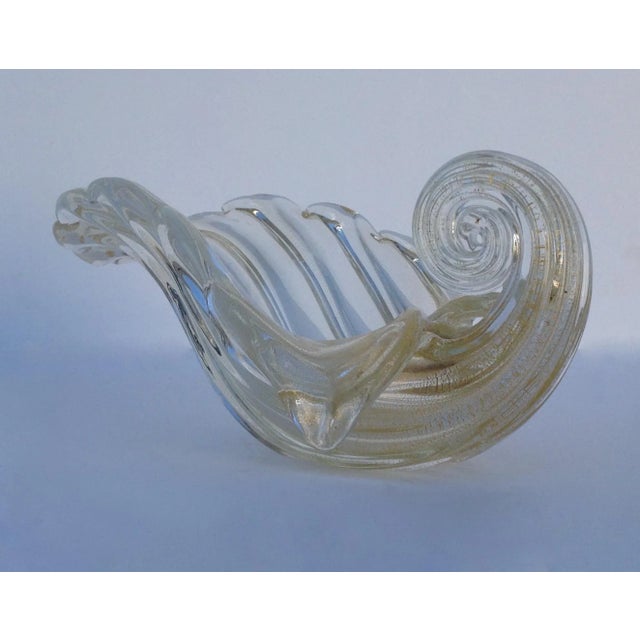 Vintage C1960's Barovier E Toso Fanned Large Conch Shell Murano Bowl For Sale - Image 11 of 11