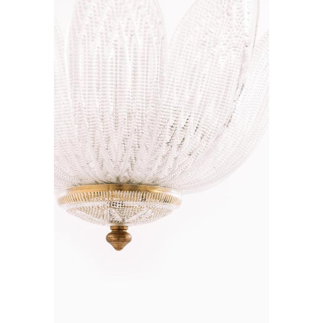Hanging Lamp in Brass and Glass by Carl Fagerlund, 1960s For Sale - Image 4 of 11