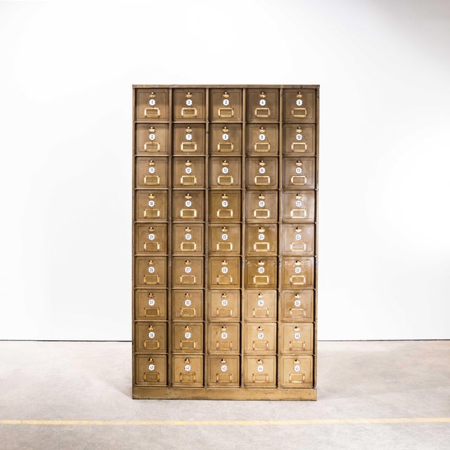 Industrial French Metal Cabinet, 1920s For Sale - Image 9 of 9