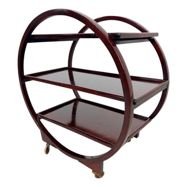 Art Deco No.1157 Serving Trolley attributed to Thonet Debrecen, 1930s For Sale