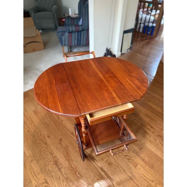 Carl Forslund Serving Cart - Cherry Wood For Sale - Image 4 of 11