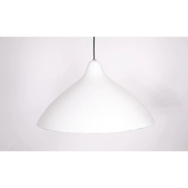 Very nice White Pendant lamp . Design by Lisa Johansson-Pape Finland for Orno good condition .normal wear and tear .One...