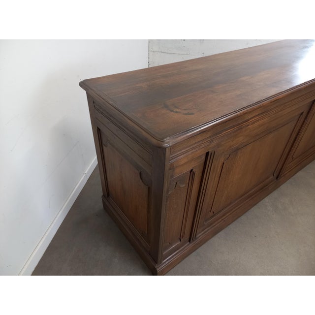 Antique Oak Shop Counter with Drawers, 1890s For Sale - Image 17 of 18