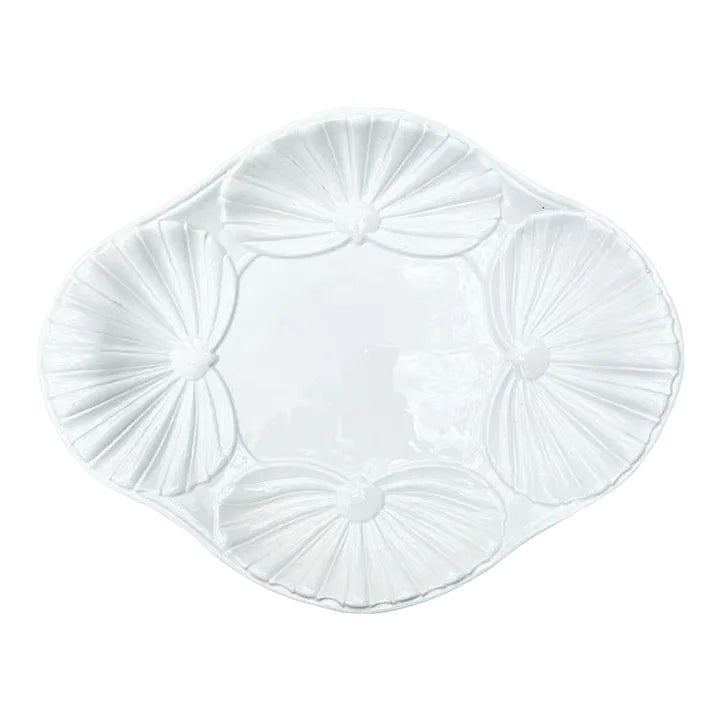 Large Oval Antique Italian Ceramic Shell or Clam Motif Serving Platter ...
