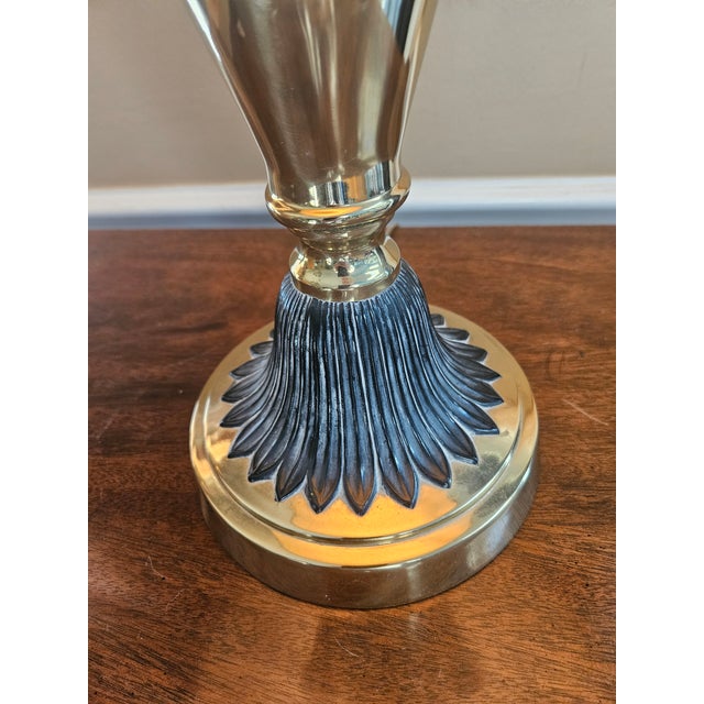 1980s Frederick Cooper Brass Urn Trophy Lamp For Sale - Image 10 of 15