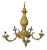 Vintage Gold - Fished Metal Chandelier For Sale