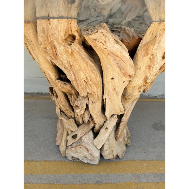Revelation Organic Modern Teak Ball Dining Table For Sale In Atlanta - Image 6 of 7