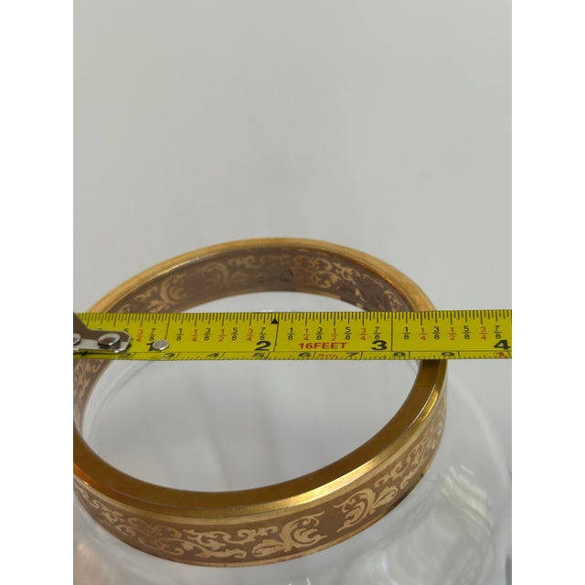 1970s Vintage 1970s Lenox "Autumn" Collection 10" High Crystal Vase Handblown With 24k Gold Encrusted Band For Sale - Image 5 of 12
