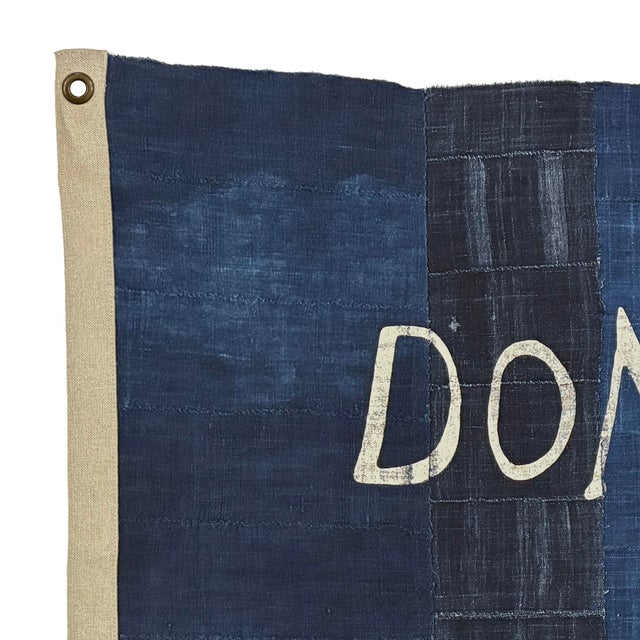 This unique cotton flag is crafted from vintage African textiles. Item pictured is the exact one you will receive. Printed...