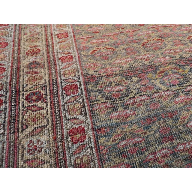 Rustic Galerie Shabab Collection Early 20th Century Persian Kurdish Bidjar Throw Rug For Sale - Image 3 of 6