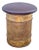 1960s Mid-Century Italian Gilded Metal Storage Ottoman / Vanity Stool - Newly Upholstered For Sale