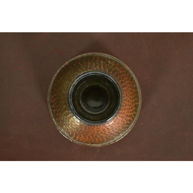 Early 20th Century Roycroft Arts & Crafts Hammered Copper Inkwell For Sale - Image 5 of 9