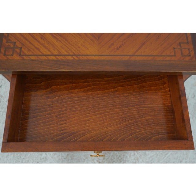 Italian Neoclassical 1 Drawer Nightstand End Table For Sale - Image 4 of 17