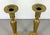 Brass Mid-Century Modern Tall Faceted Brass Candlesticks - A Pair For Sale - Image 8 of 12