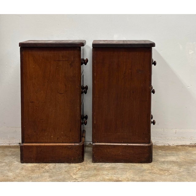 Antique English Mahogany Nightstands For Sale - Image 10 of 10