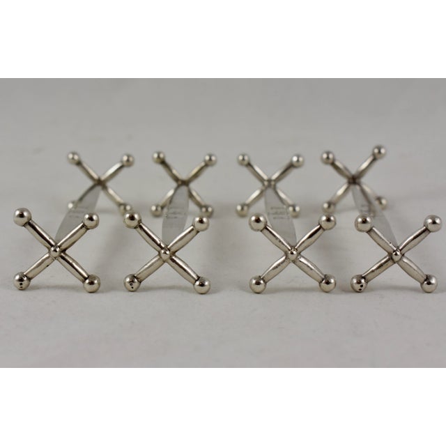 Traditional Austrian 900 Sterling Silver Jack End Knife Rests- Set of 4 For Sale - Image 3 of 10