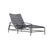 Brown Jordan Kantan Aluminum Suncloth Chaise Lounge, Textured Pewter frame with Marine fabric For Sale - Image 12 of 12