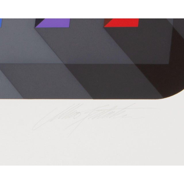 Printmaking Materials “Prizma Ii” Op Art Serigraph Print by Marko Spalatin For Sale - Image 7 of 8