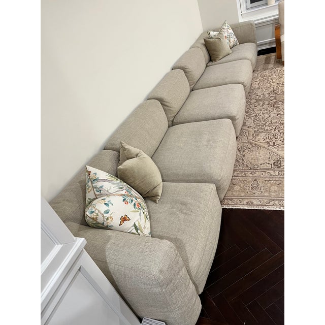 Cassina Mex Cube Modular Sectional Sofa With Matching Ottoman For Sale - Image 4 of 7