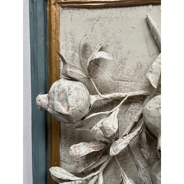 Get The Gusto Three-Dimensional Papier Mache' Botanical Art in Papier Mache Frame For Sale - Image 4 of 10