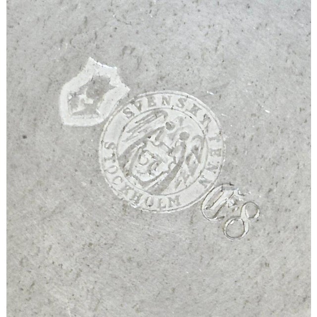 Silver Large Swedish Grace Pewter Bowl with Handles from Svenskt Tenn, 1930s For Sale - Image 8 of 9